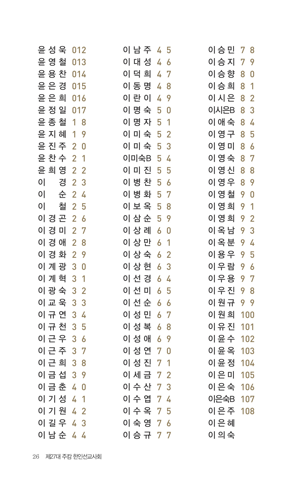 2026 주캄보디아 한인선교사 요람 26쪽